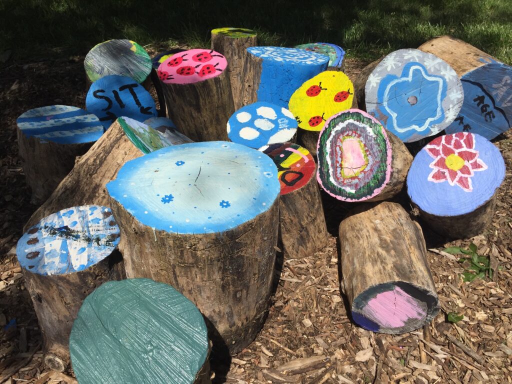 This beautiful artwork lives in the garden at Shaw VPA.